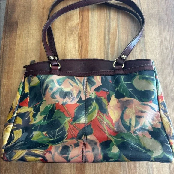 Patrica Nash Floral Leather Shoulder Bag